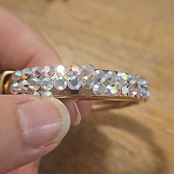 Vintage Vernier AB Swarovski Crystal Cuff Bracelet Watch main image 8